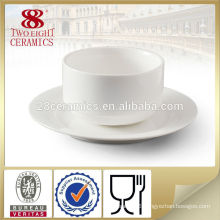 Japanese dinnerware plain white ceramic chinese soup bowl set